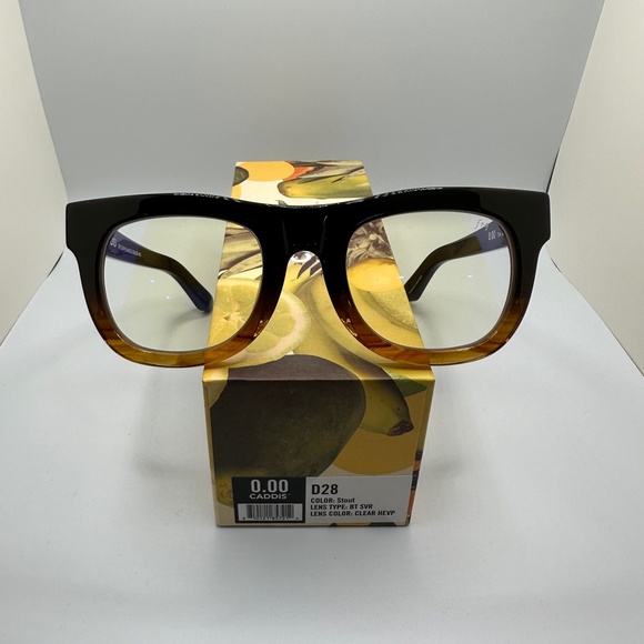 NWT Caddis Reading Glasses - D28 in Stout. 0.0x Blue Light Blocking - Picture 4 of 11
